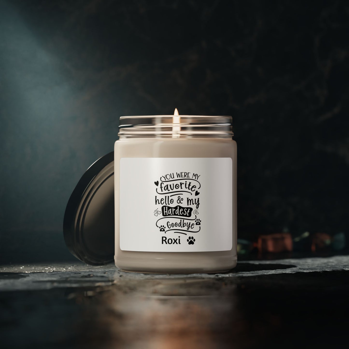 Custom Memorial Dog Soy Candle