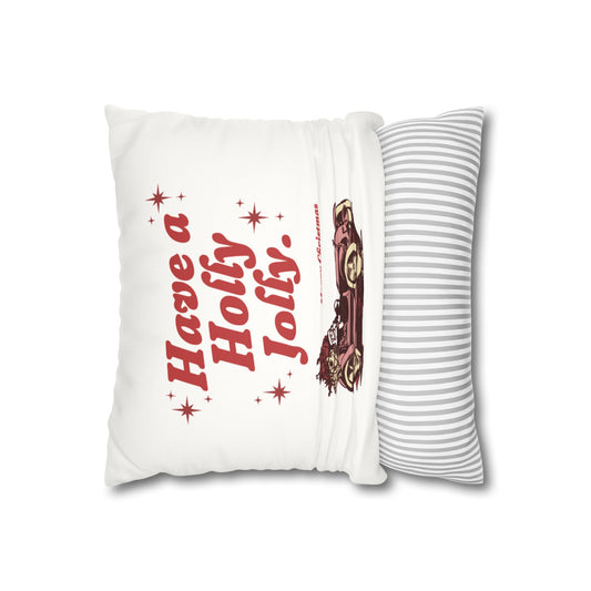 Square Pillowcase, Christmas Holiday Decor, Cozy Winter Home Decor, Vintage Style Cushion, Festive Pillow Cover, Decorative Cushion, Faux -