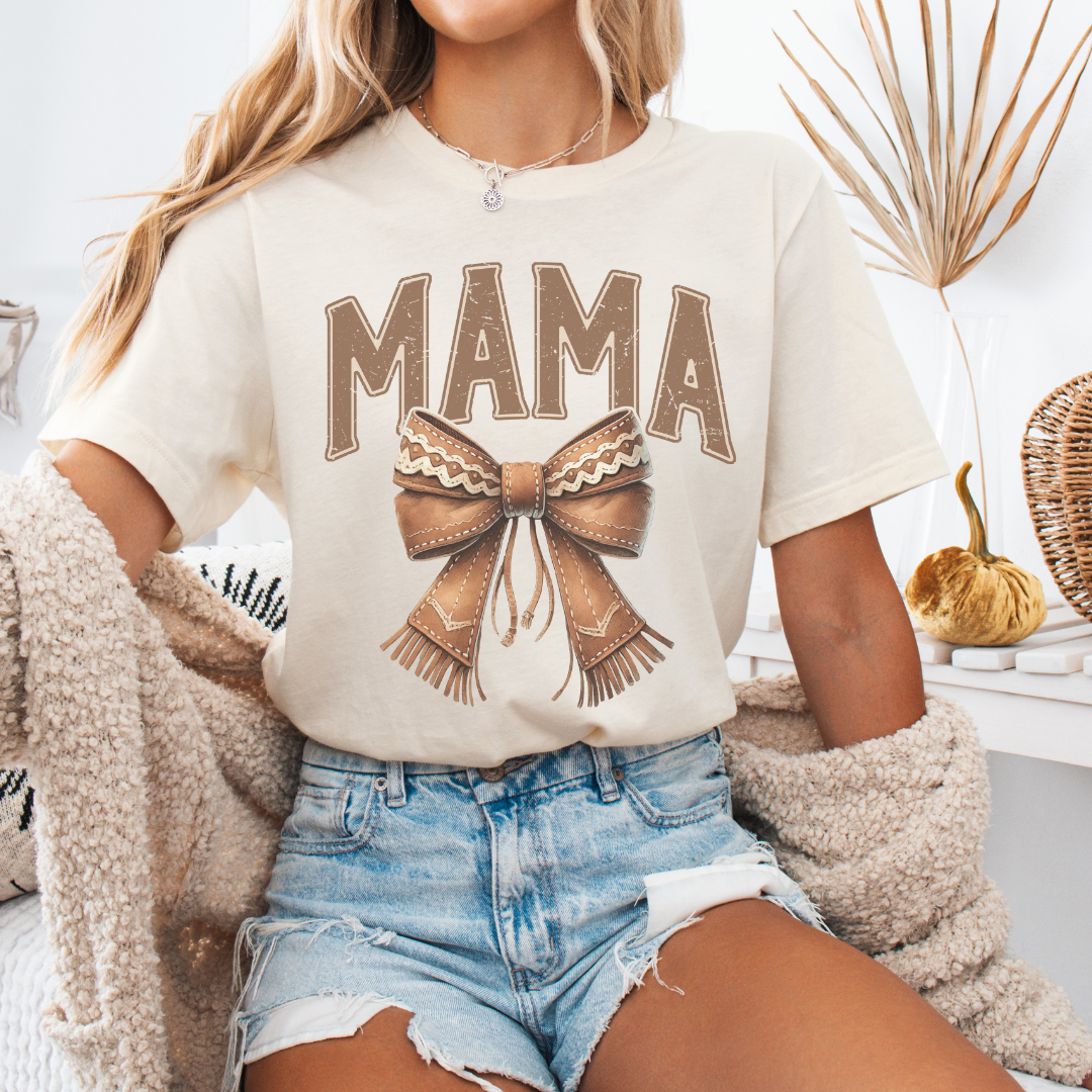 Mama Bow Short Sleeve T-Shirt – Cute & Casual Gift for Moms