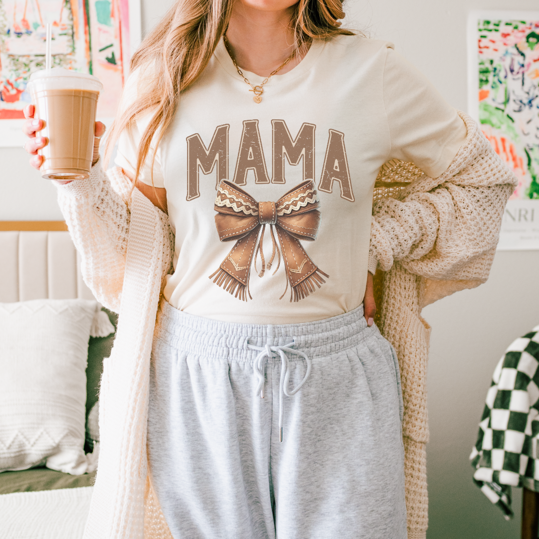 Mama Bow Short Sleeve T-Shirt – Cute & Casual Gift for Moms