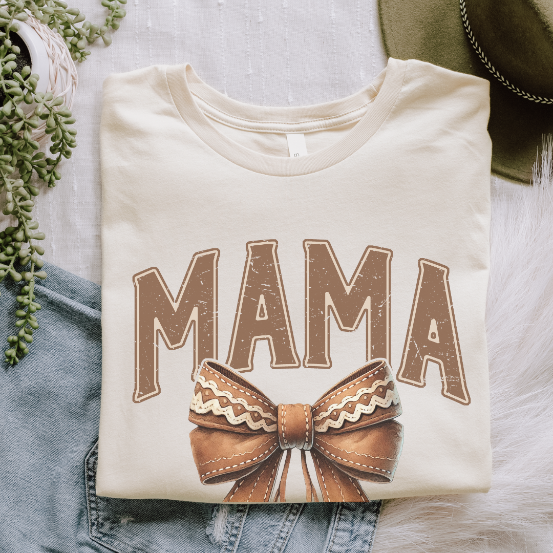 Mama Bow Short Sleeve T-Shirt – Cute & Casual Gift for Moms