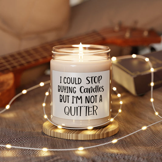 Humorous Scented Candle, I Could Stop Buying Candles But I'm Not a Quitter, Gift for Candle Lovers, Home Decor, Relaxation, Self-Care