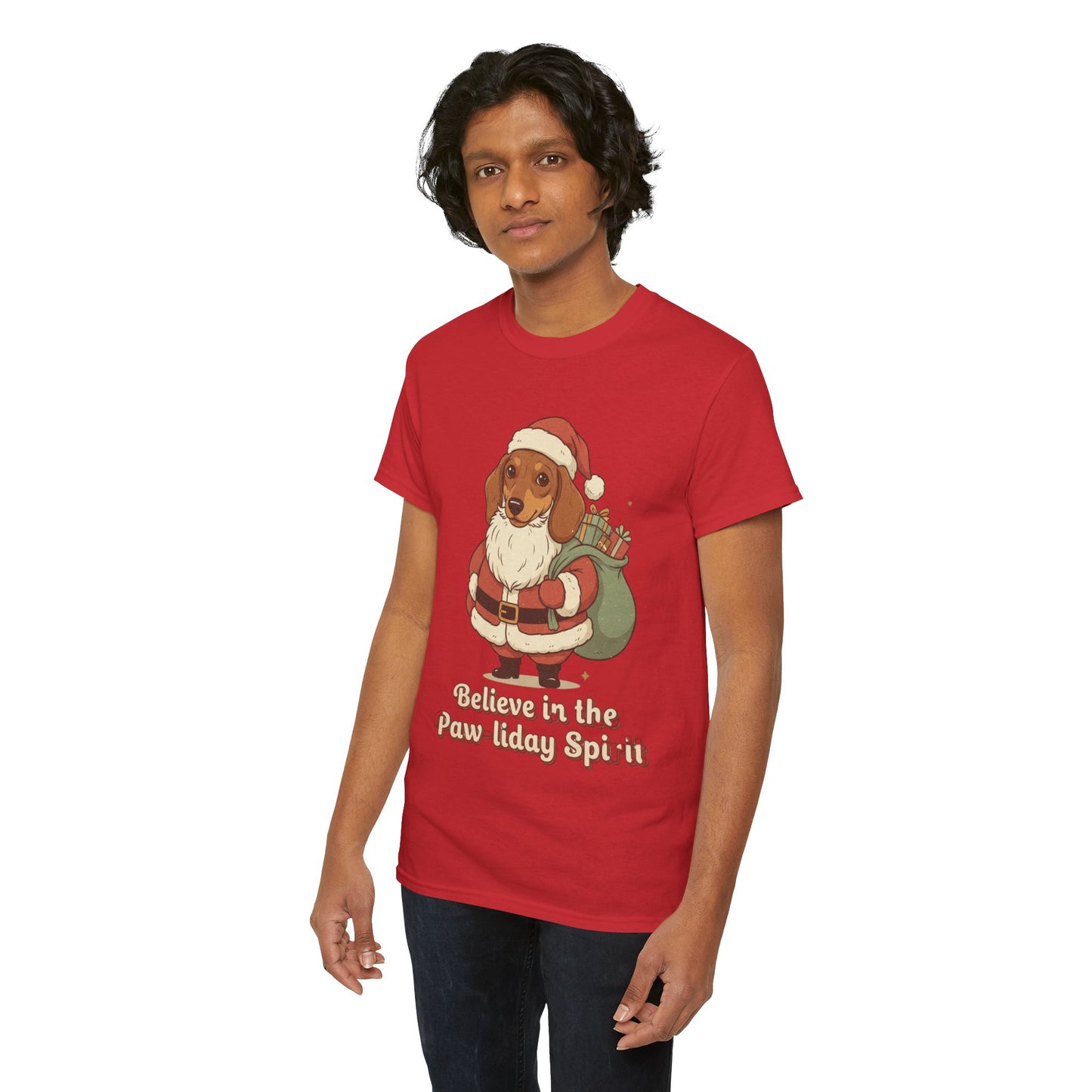 🐶🎄✨ PAWSOME HOLIDAYS ARE HERE! 🤩📼Custom Dog Lover Tee - Believe in the Paw-liday Spirit Unisex Tee
