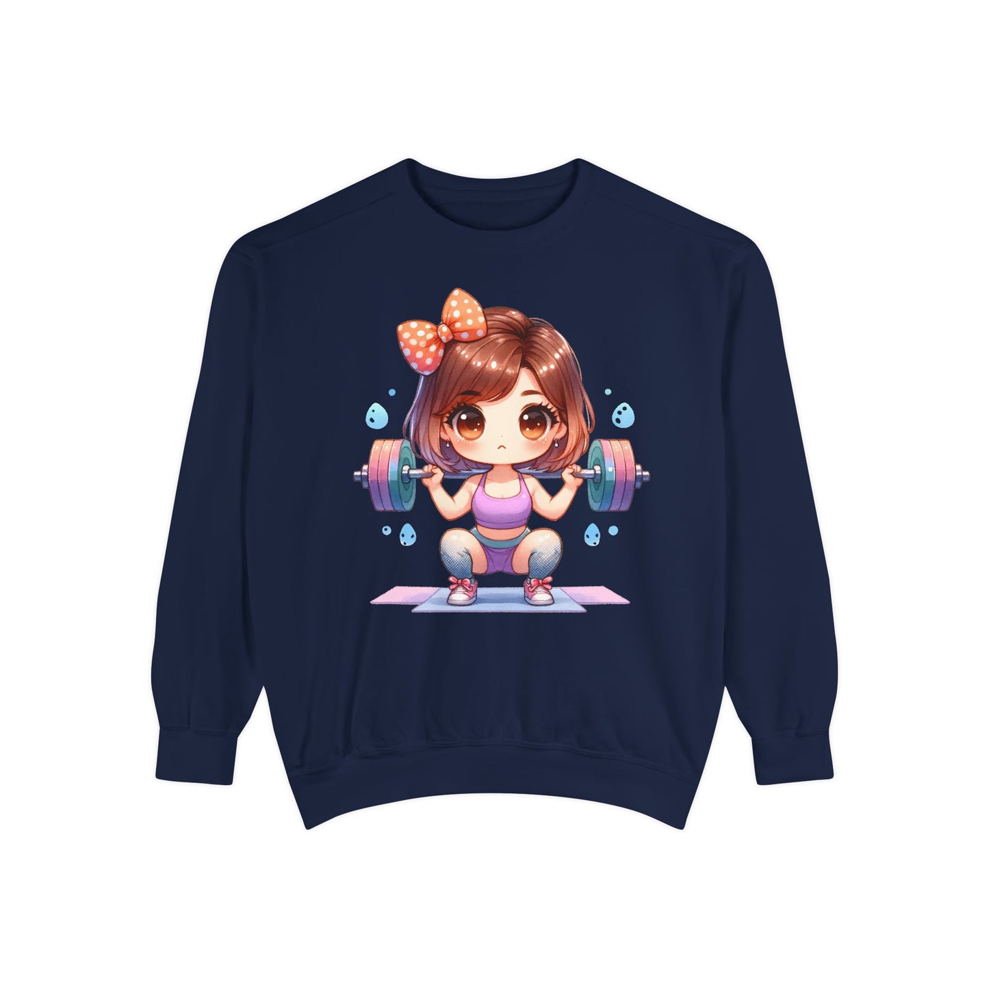Cute Gym Sweatshirt – Fun Cartoon Fitness Hoodie