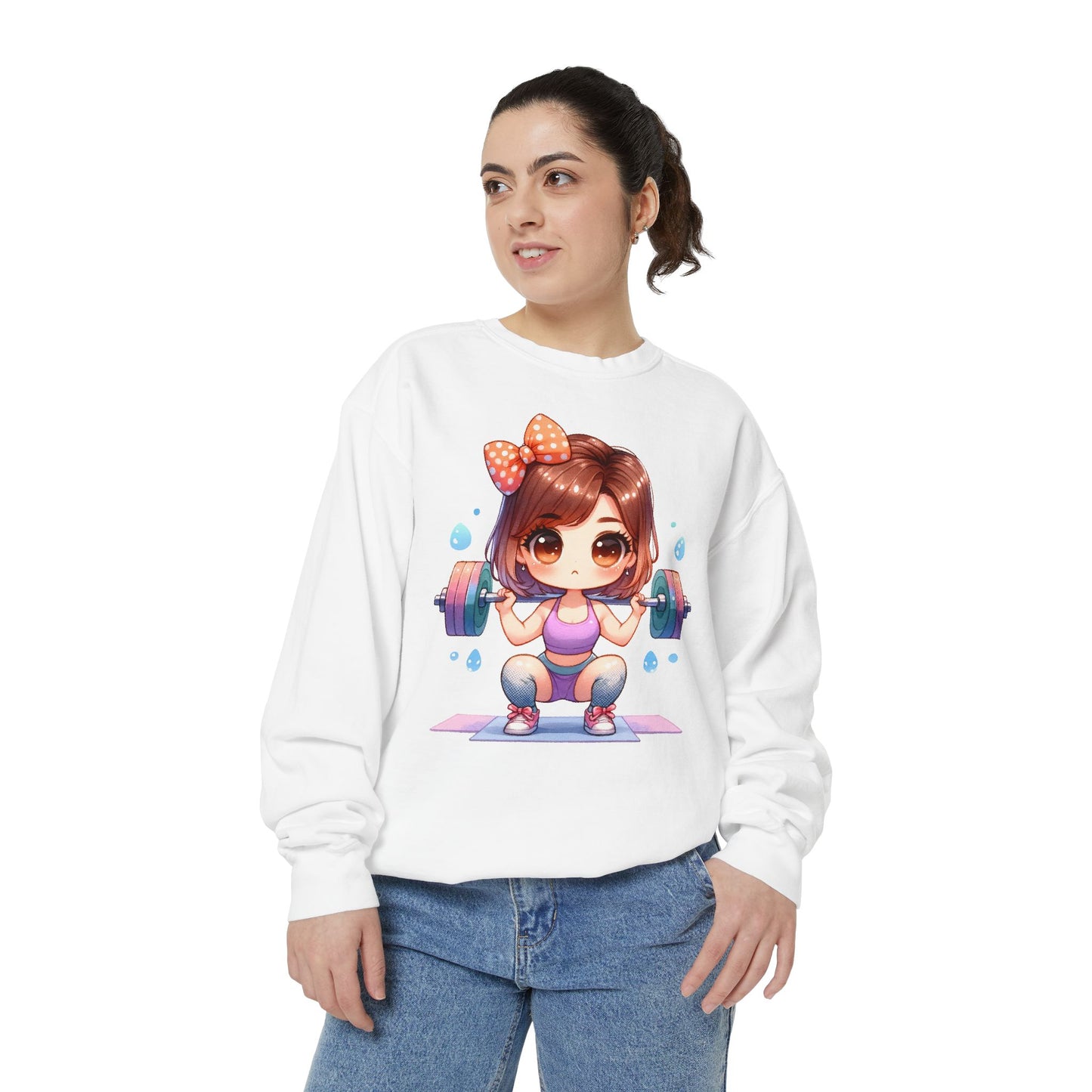 Cute Gym Sweatshirt – Fun Cartoon Fitness Hoodie