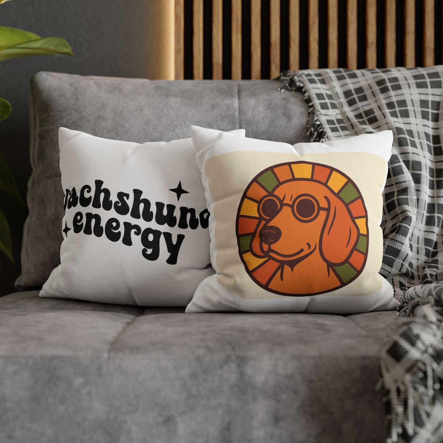 Retro Dog Square Pillow