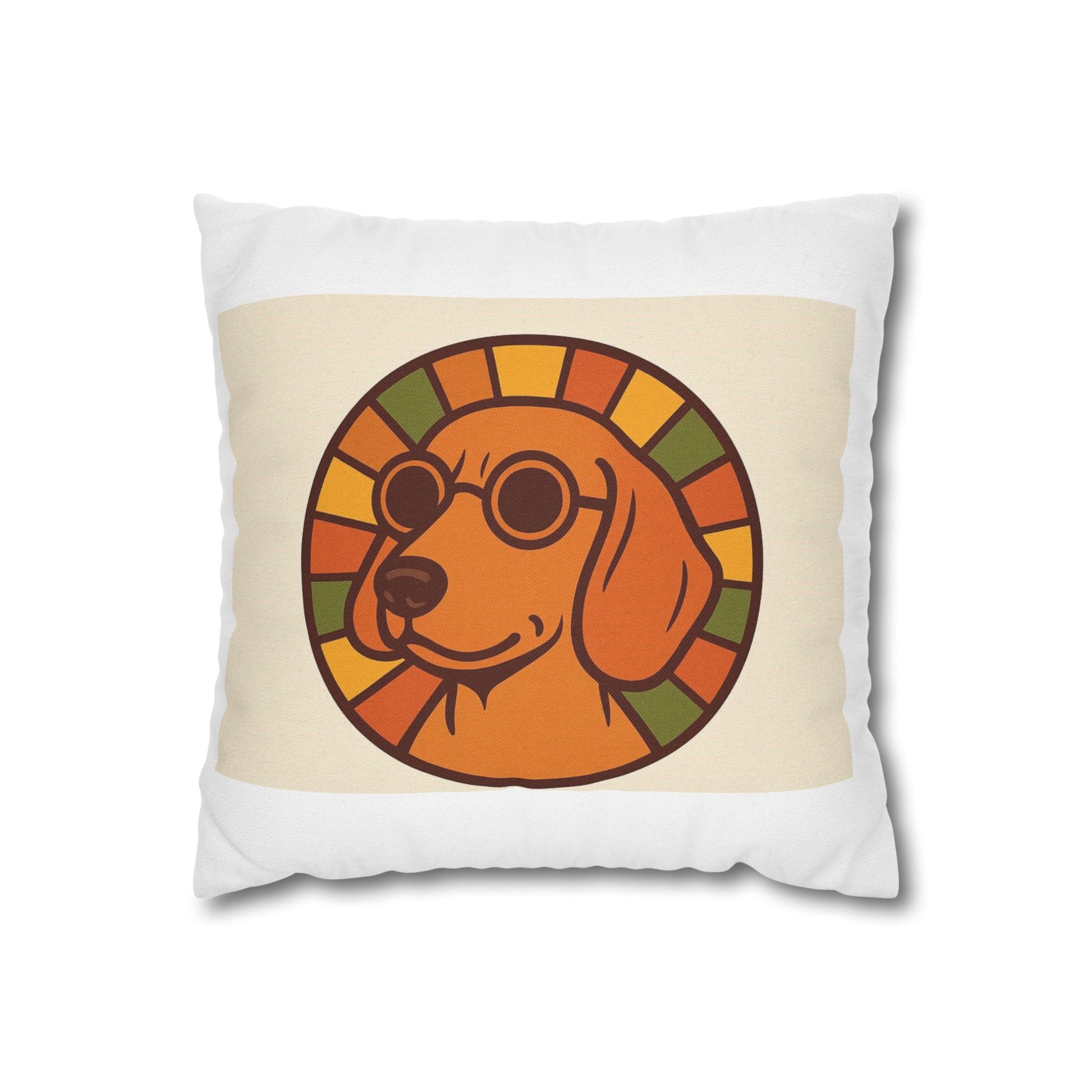 Retro Dog Square Pillow