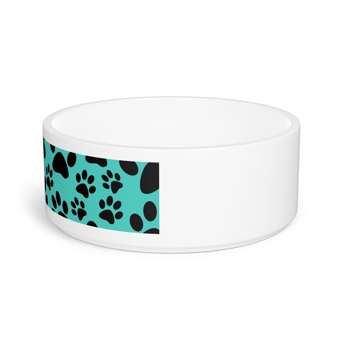 Pet Bowl - Paw Print Design, Personalized Pet Dish, Dog Lover Gift