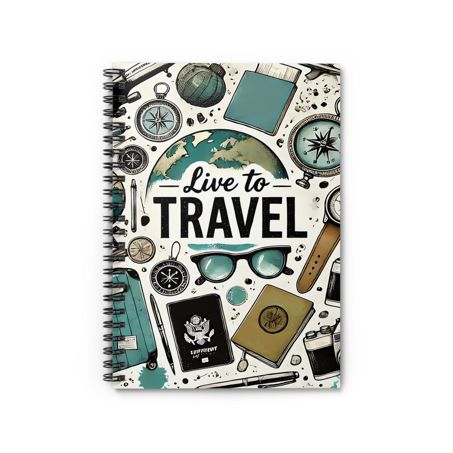 Travel-Inspired Spiral Notebook - Adventure Lover's Journal & School Supplies