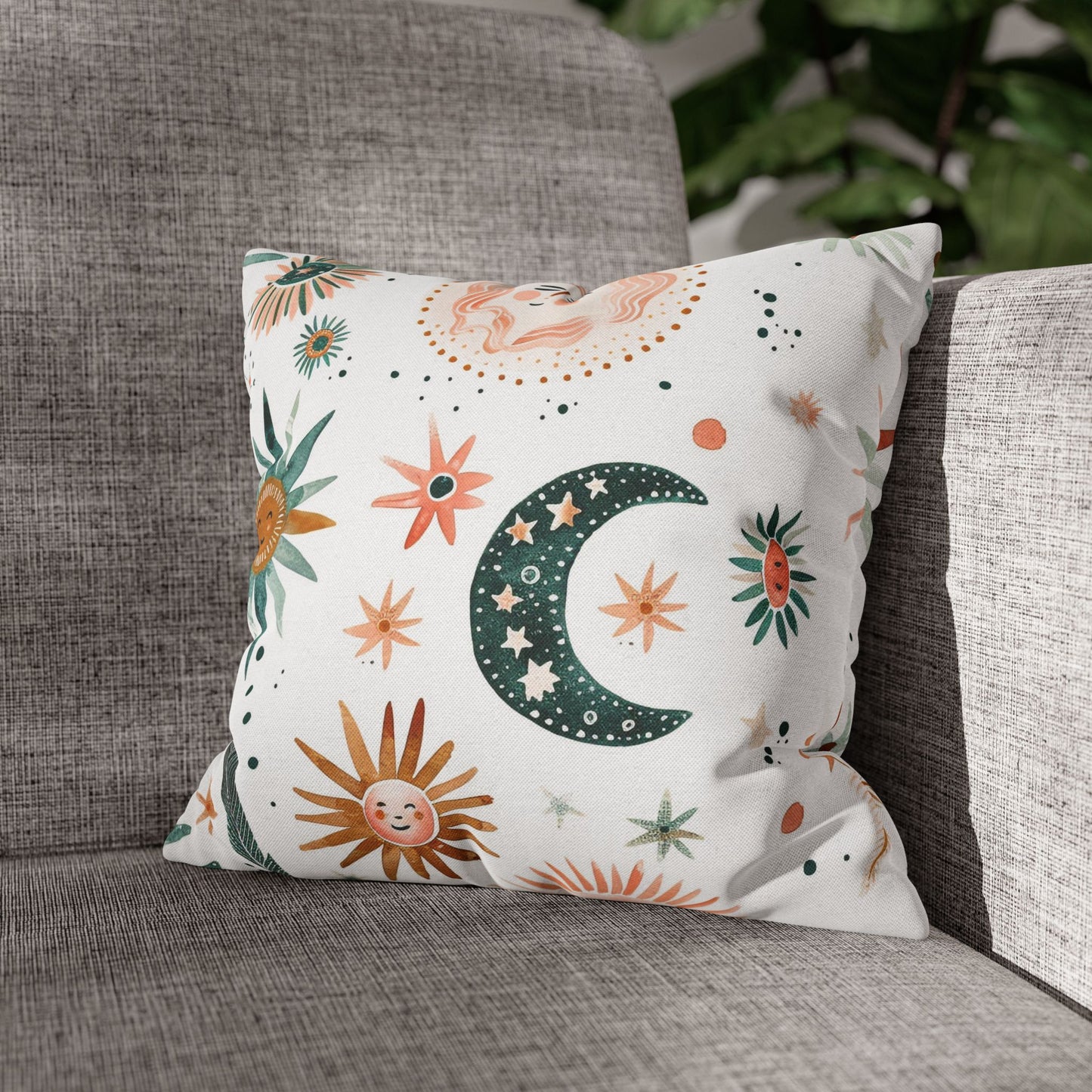 Celestial Garden Pillowcase – Boho Starry Night Cushion Cover