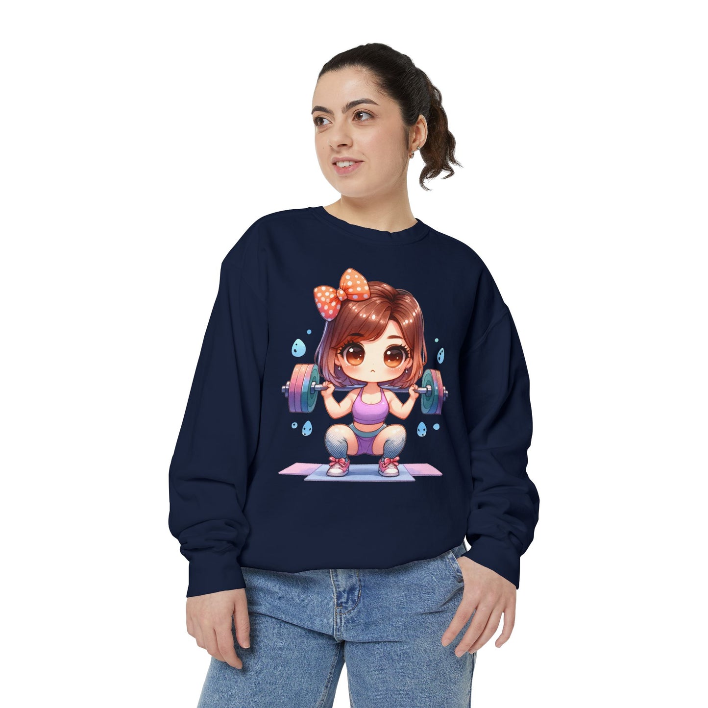 Cute Gym Sweatshirt – Fun Cartoon Fitness Hoodie