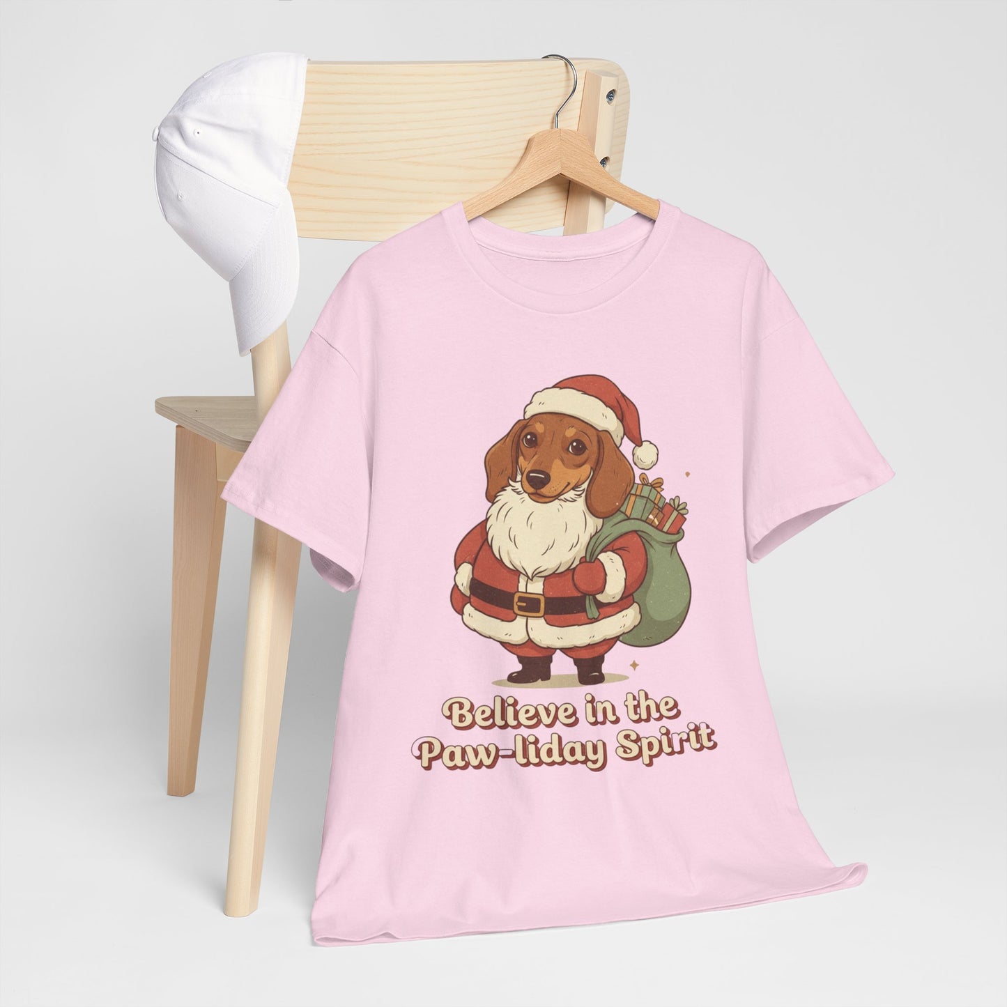 🐶🎄✨ PAWSOME HOLIDAYS ARE HERE! 🤩📼Custom Dog Lover Tee - Believe in the Paw-liday Spirit Unisex Tee