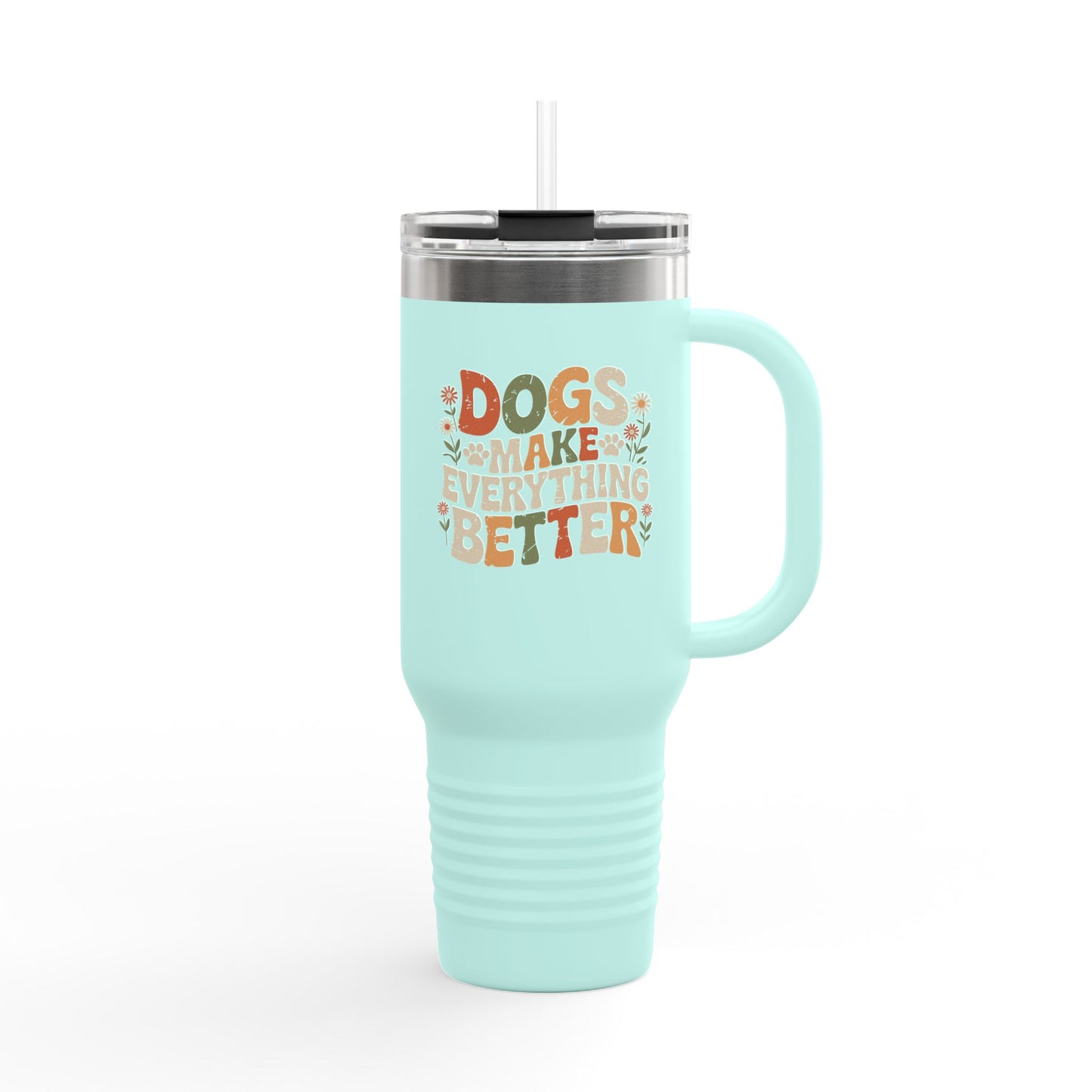 The 40oz Dog Lover Tumbler 🐾☕️💧