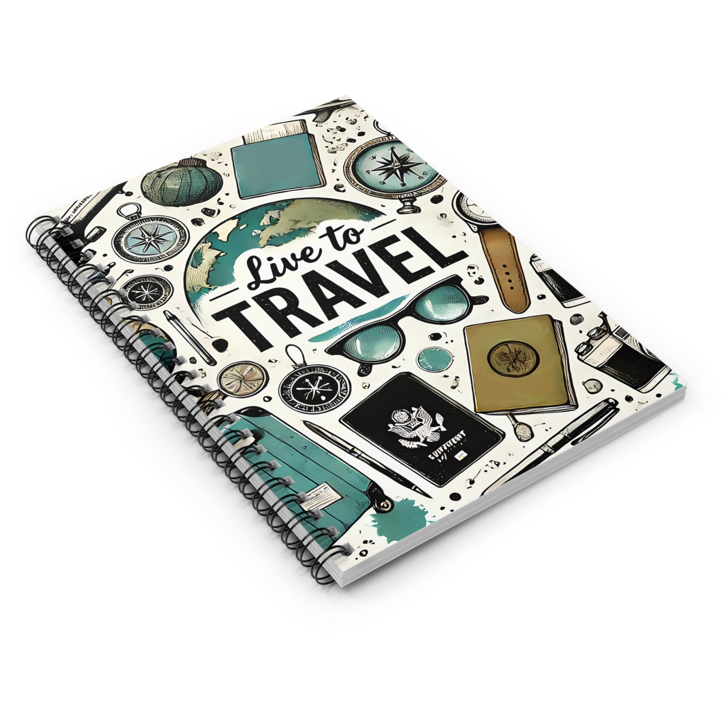 Travel-Inspired Spiral Notebook - Adventure Lover's Journal & School Supplies