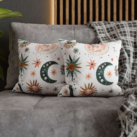 Celestial Garden Pillowcase – Boho Starry Night Cushion Cover