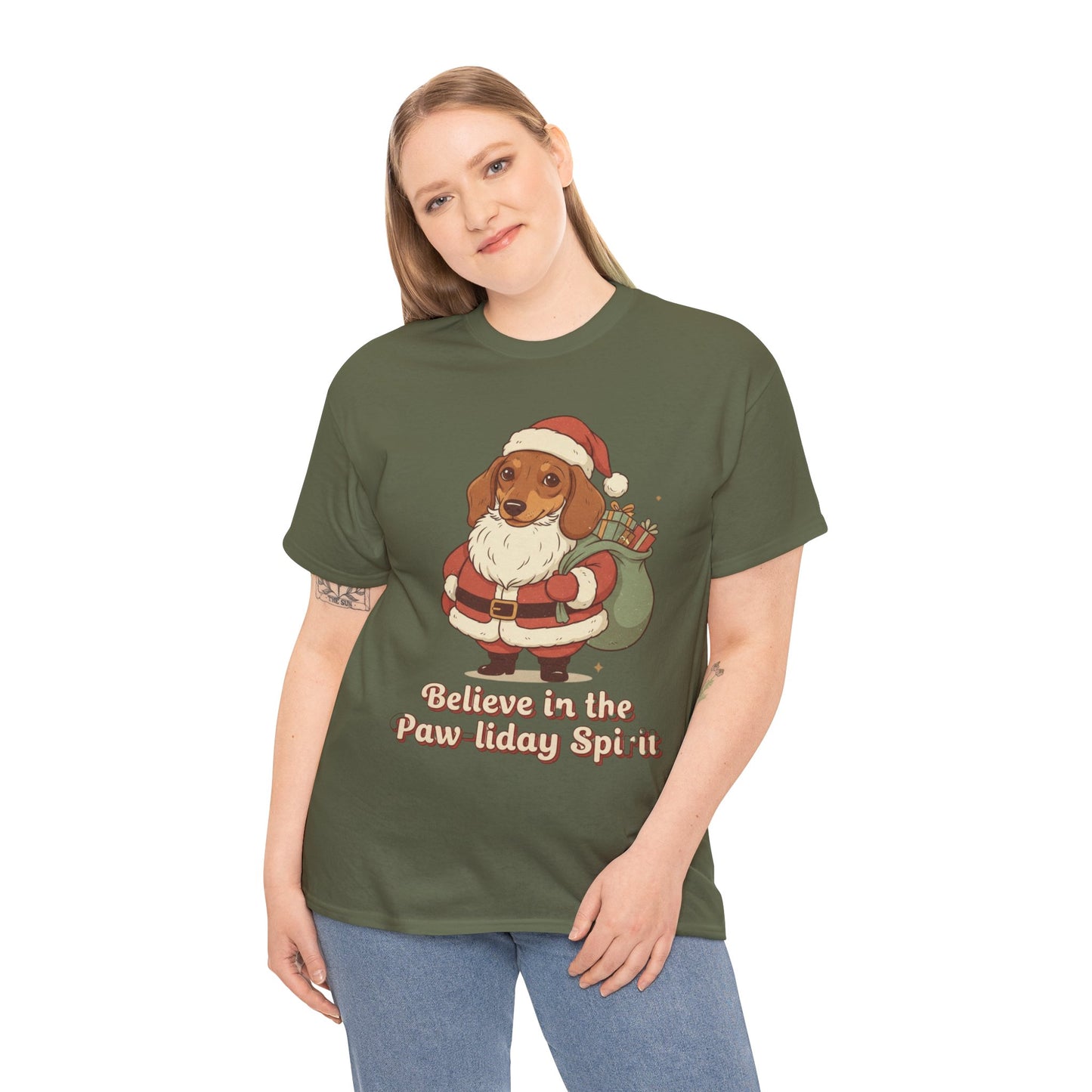 🐶🎄✨ PAWSOME HOLIDAYS ARE HERE! 🤩📼Custom Dog Lover Tee - Believe in the Paw-liday Spirit Unisex Tee