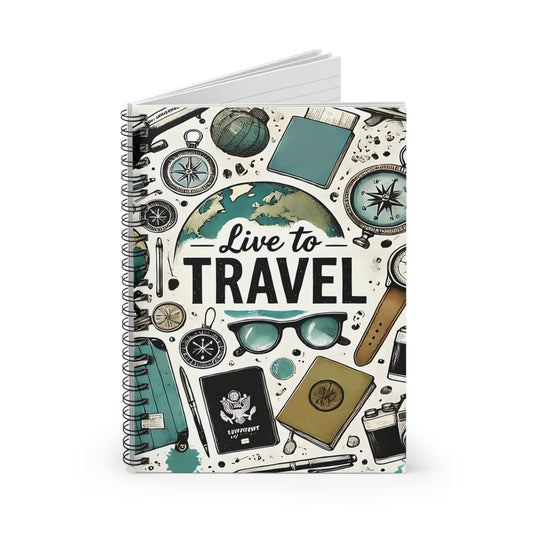 Travel-Inspired Spiral Notebook - Adventure Lover's Journal & School Supplies