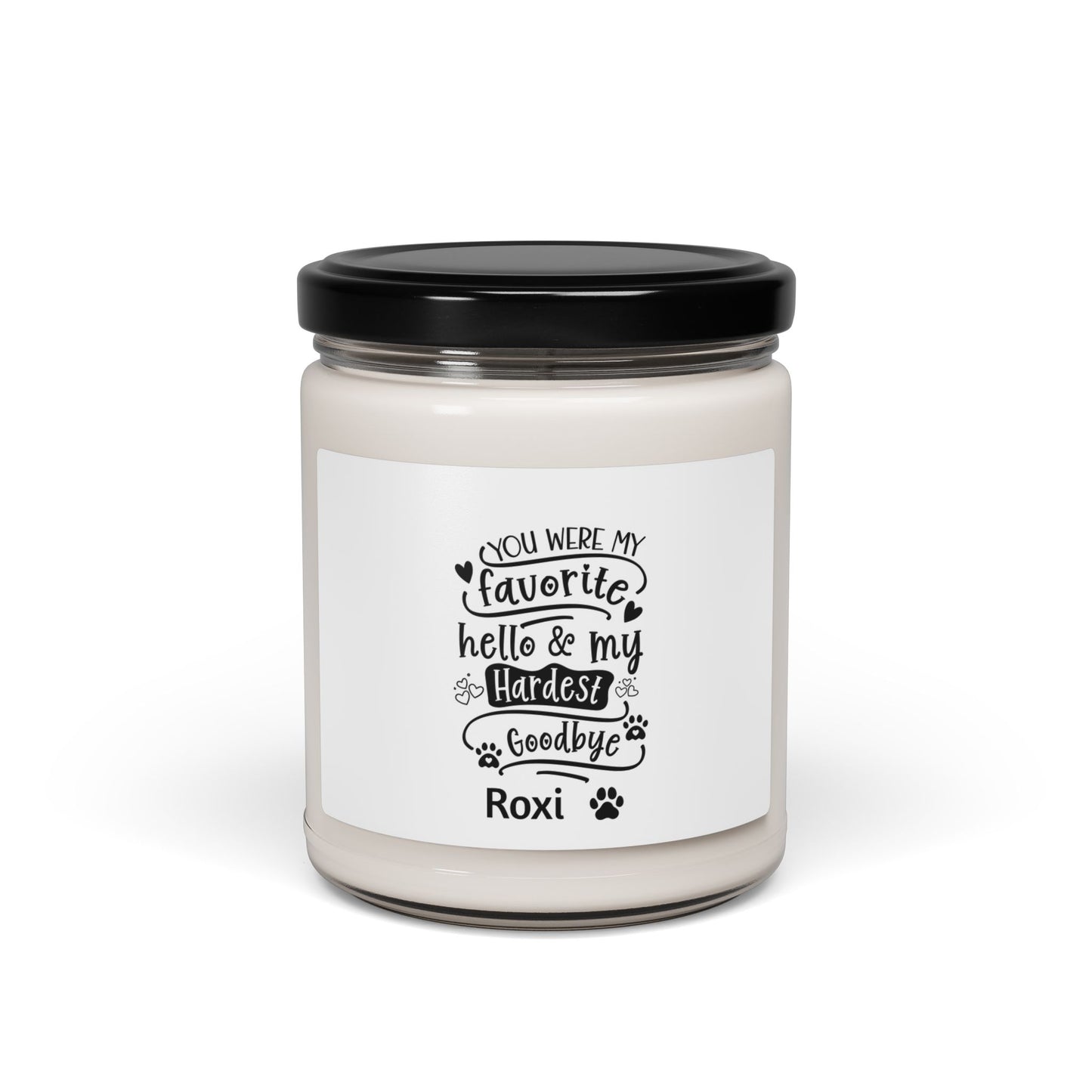 Custom Memorial Dog Soy Candle
