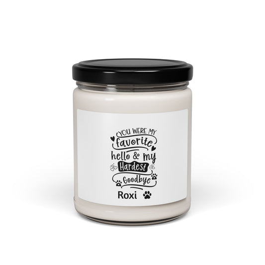 Custom Memorial Dog Soy Candle