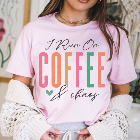 Coffee Chaos T-Shirt – Funny Graphic Tee for Coffee Lovers