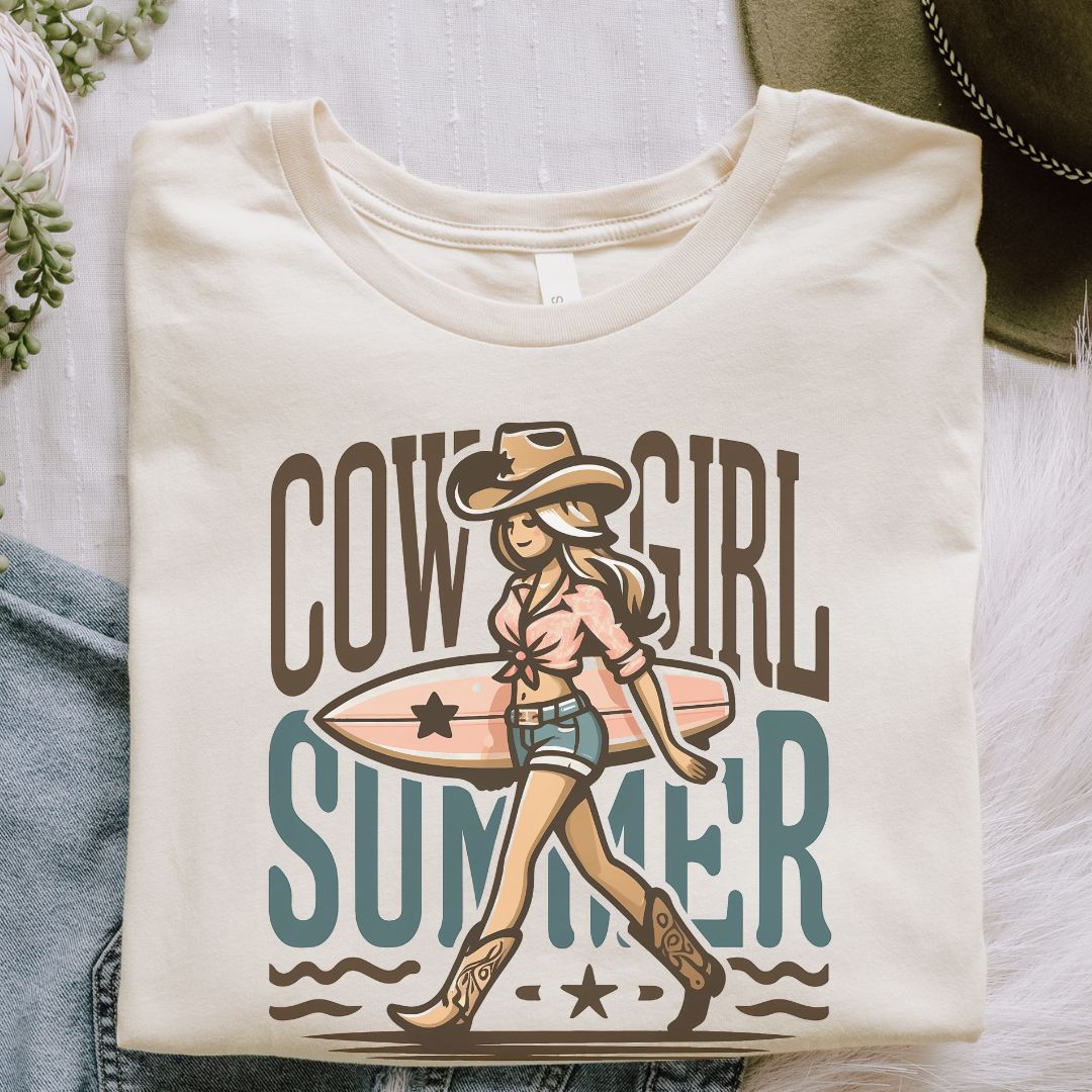 Cowgirl Summer Jersey T-Shirt – Western Chic for Sunny Days