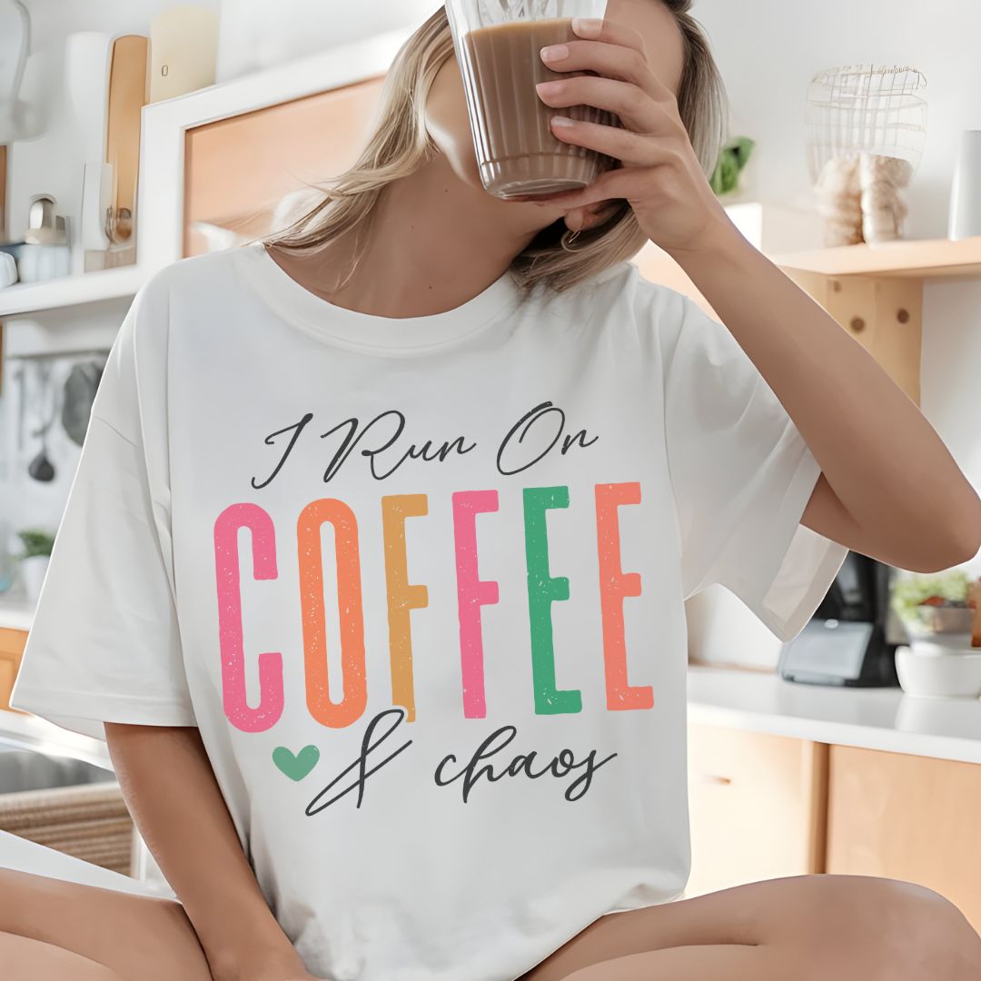 Coffee Chaos T-Shirt – Funny Graphic Tee for Coffee Lovers