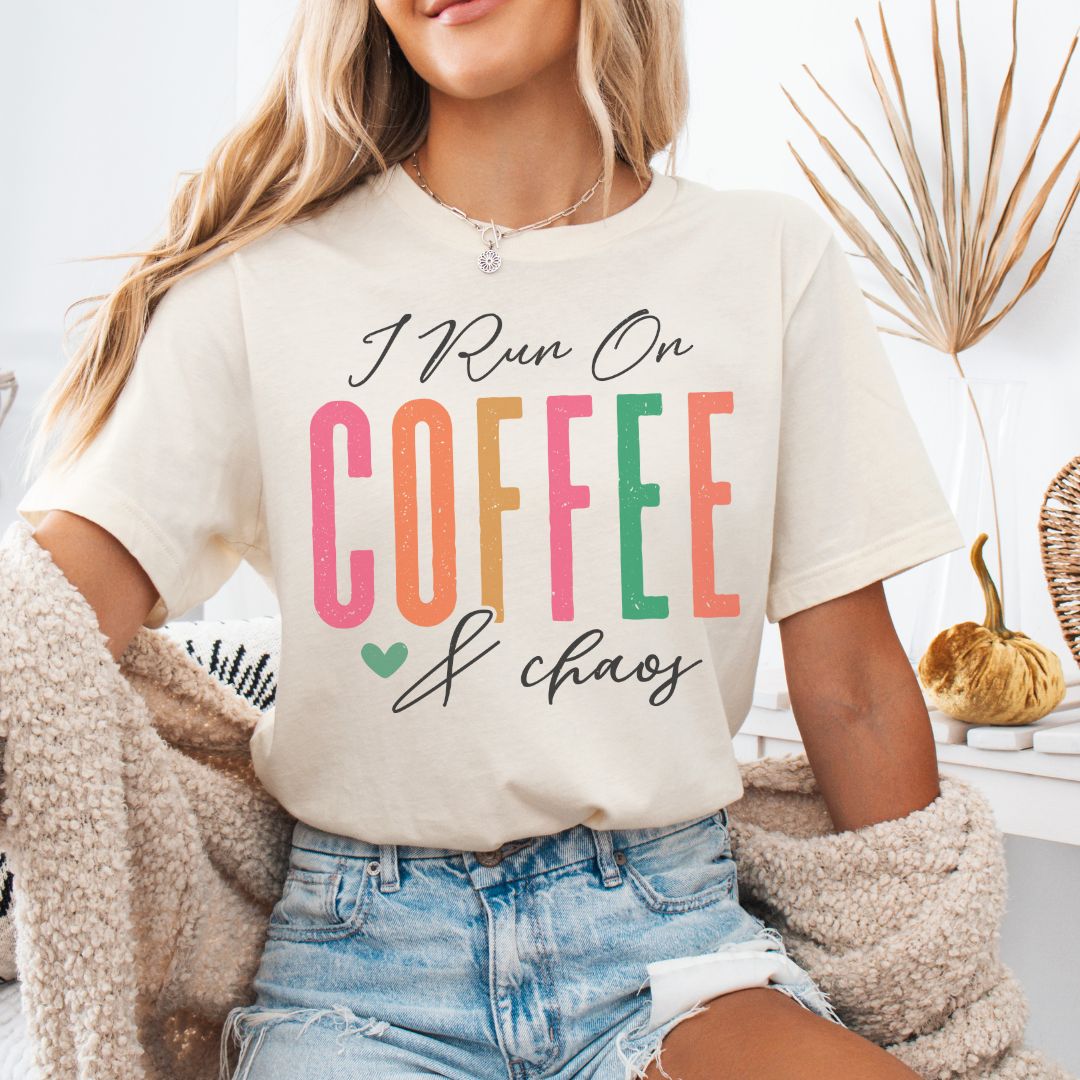 Coffee Chaos T-Shirt – Funny Graphic Tee for Coffee Lovers