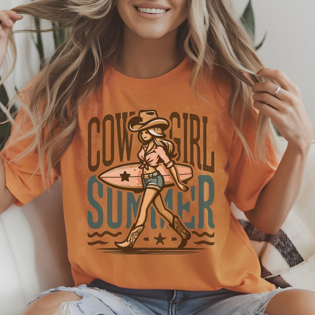 Cowgirl Summer Jersey T-Shirt – Western Chic for Sunny Days